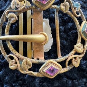 Antique Belt buckle semi precious stones